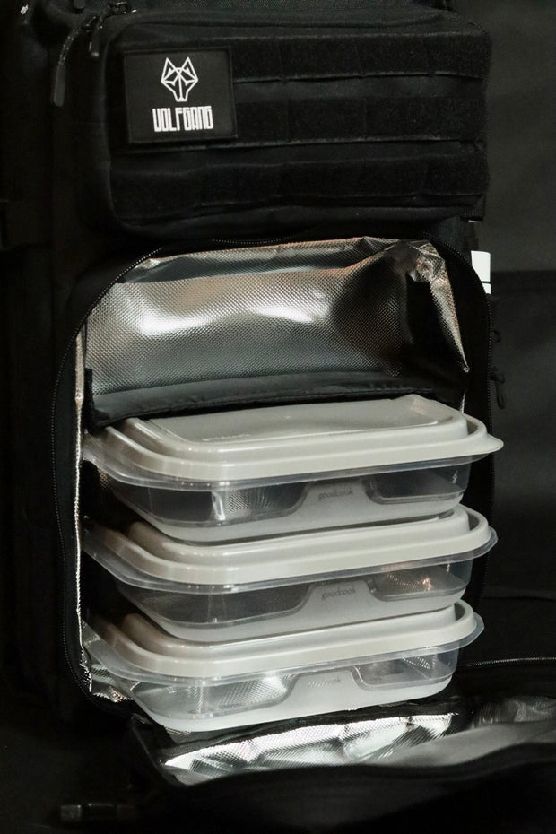 Black 45L Meal Prep Backpack – Wolfgangfit
